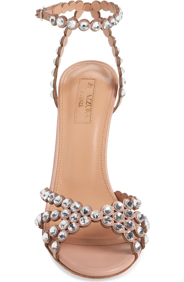 Aquazzura Tequila Crystal Embellished Ankle Strap Sandal, Alternate, color,