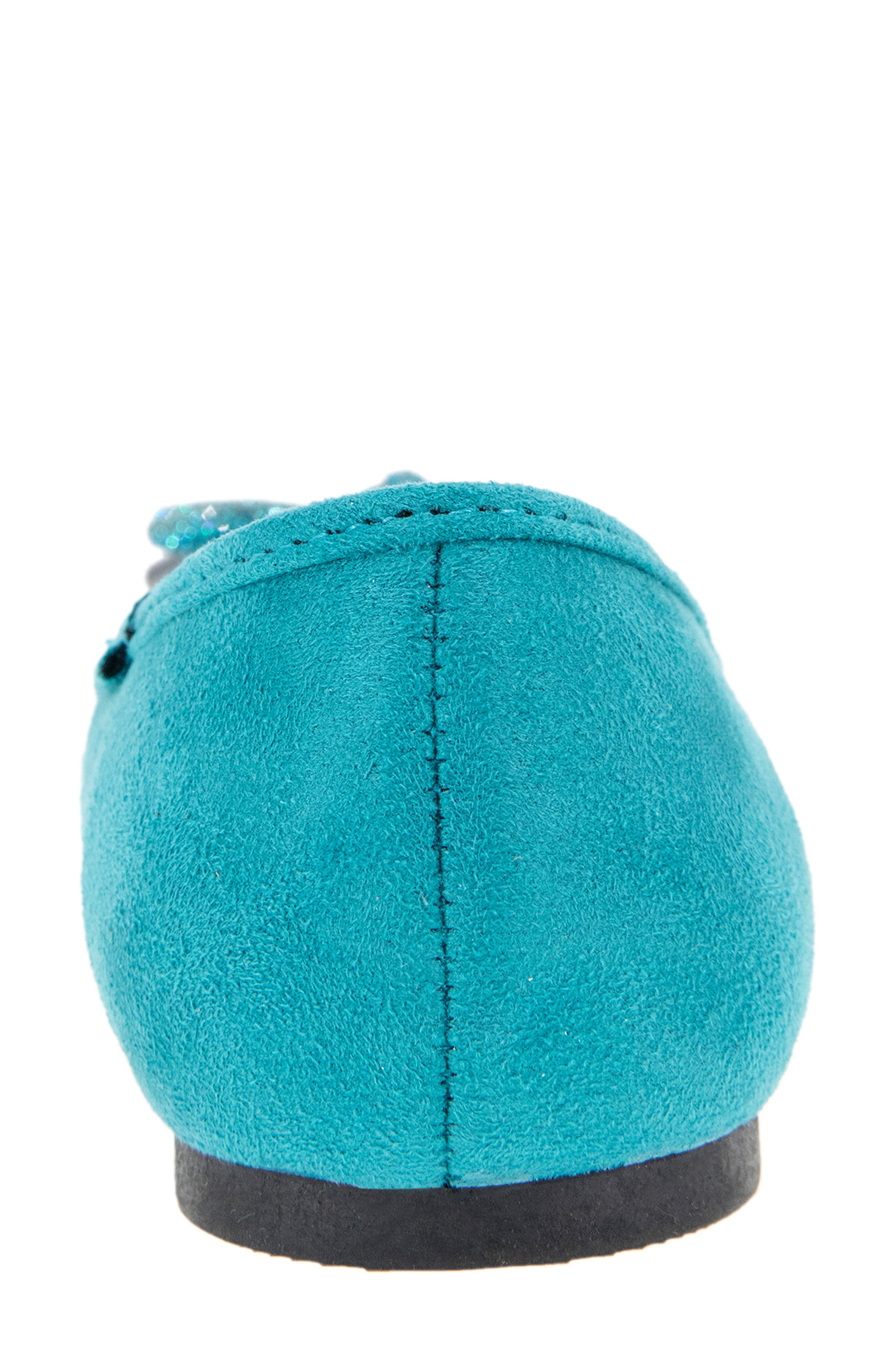 Elstree Bow Flat, Alternate, color, TEAL MICRO