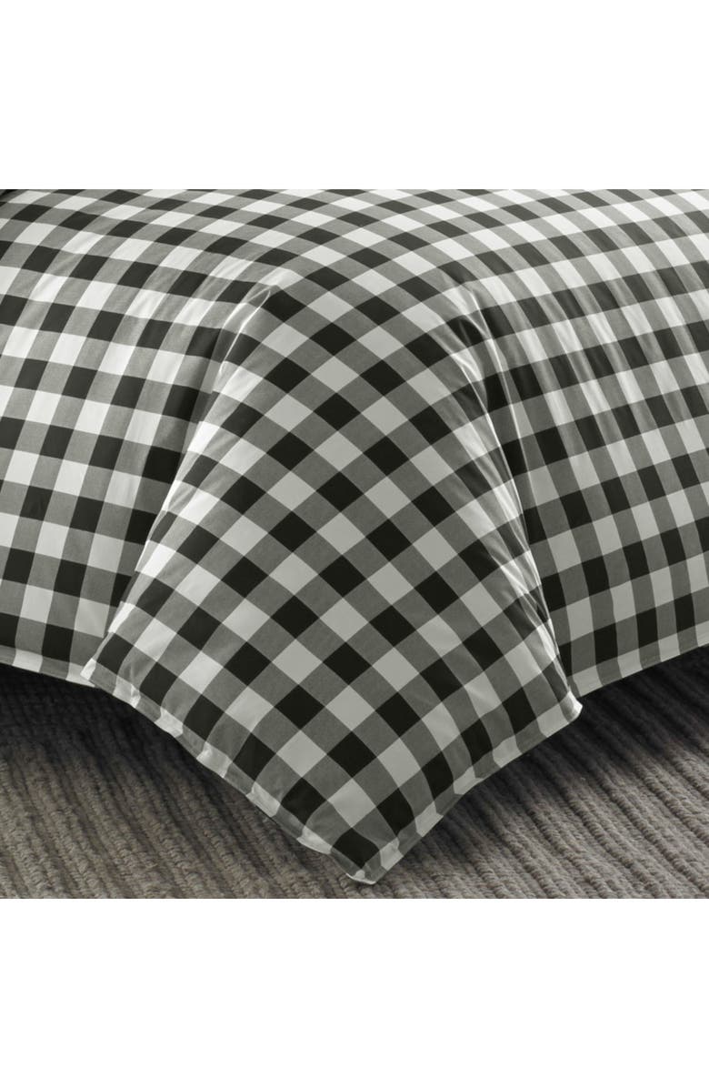 Eddie Bauer Mountain Plaid Cotton Duvet Cover Set, Alternate, color, Black/White