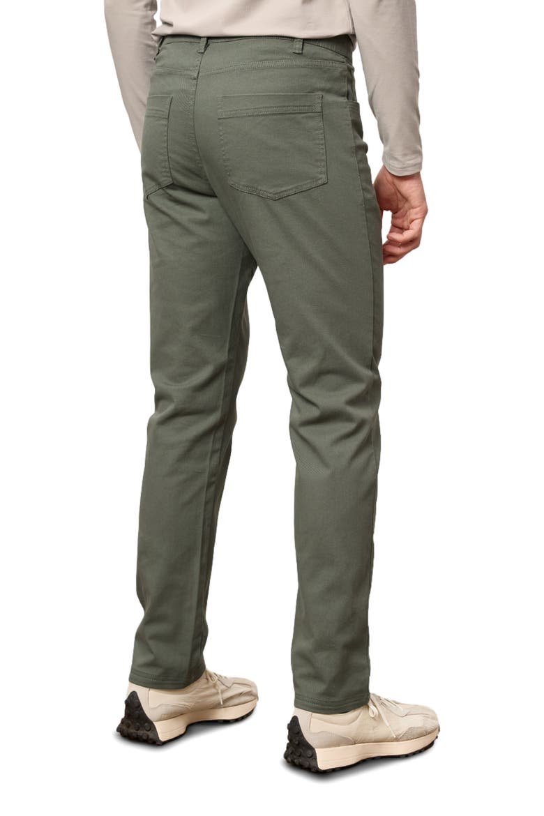 Organic Cotton Stretch Twill 5-Pocket Pant, Alternate, color, Castor Green