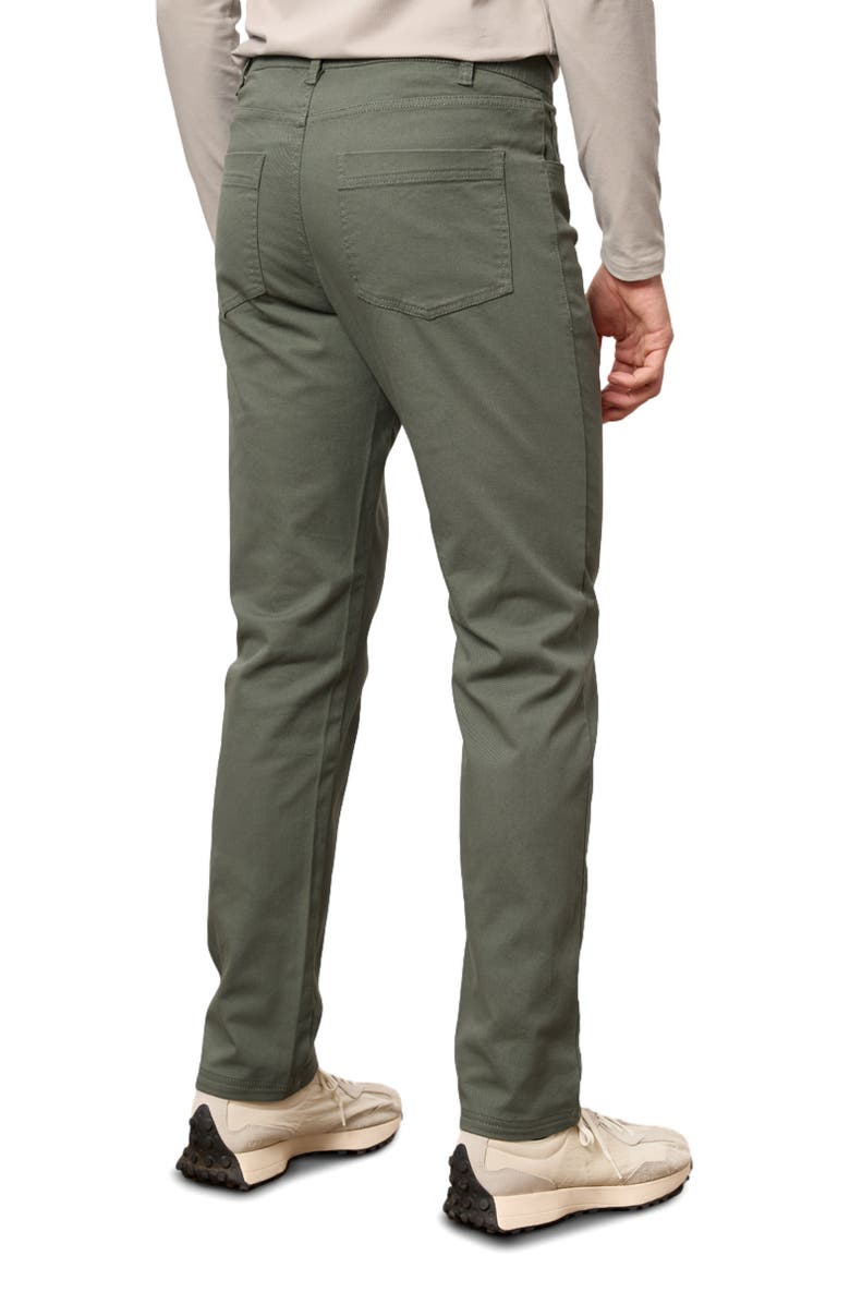 Pact Organic Cotton Stretch Twill 5-Pocket Pant, Alternate, color, Castor Green
