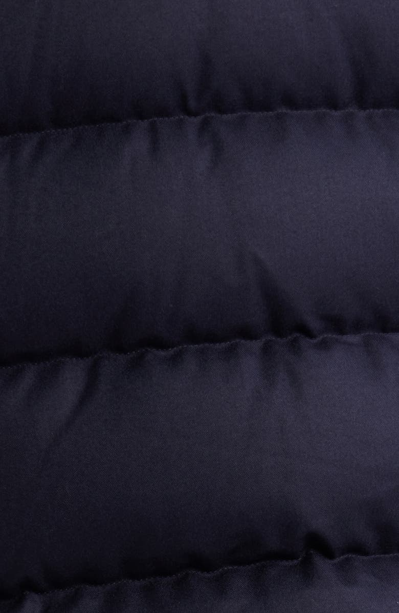 Moncler Montgenevre Virgin Wool Flannel Down Puffer Jacket, Alternate, color, Navy