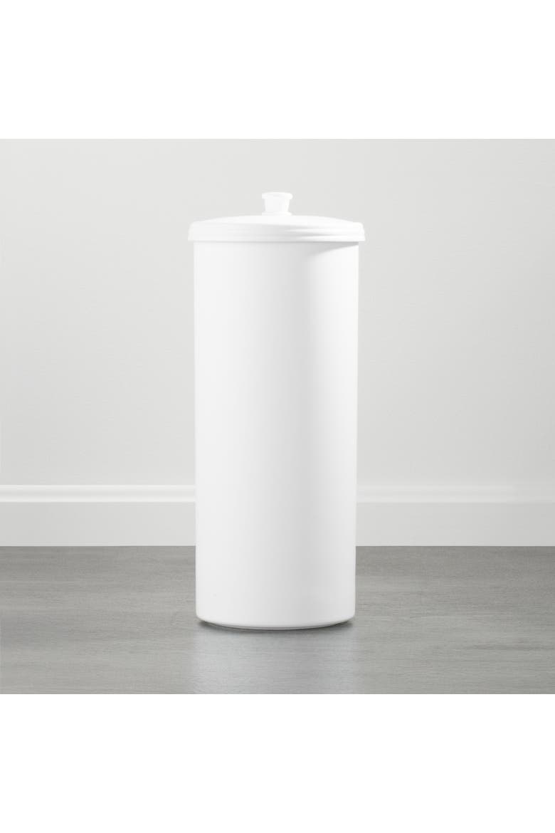 Freestanding Toilet Paper Canister, Set of 2, White, Made in USA, Alternate, color, White