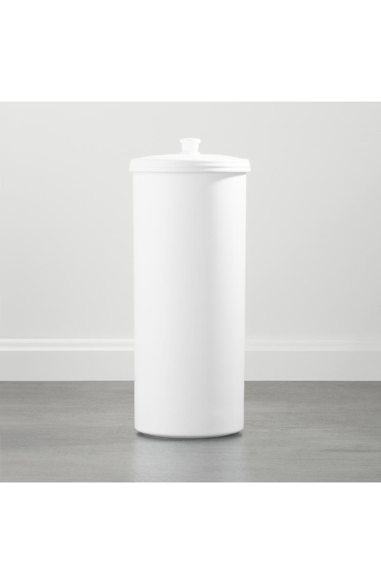 iDesign Freestanding Toilet Paper Canister, Set of 2, White, Made in USA, Alternate, color, 