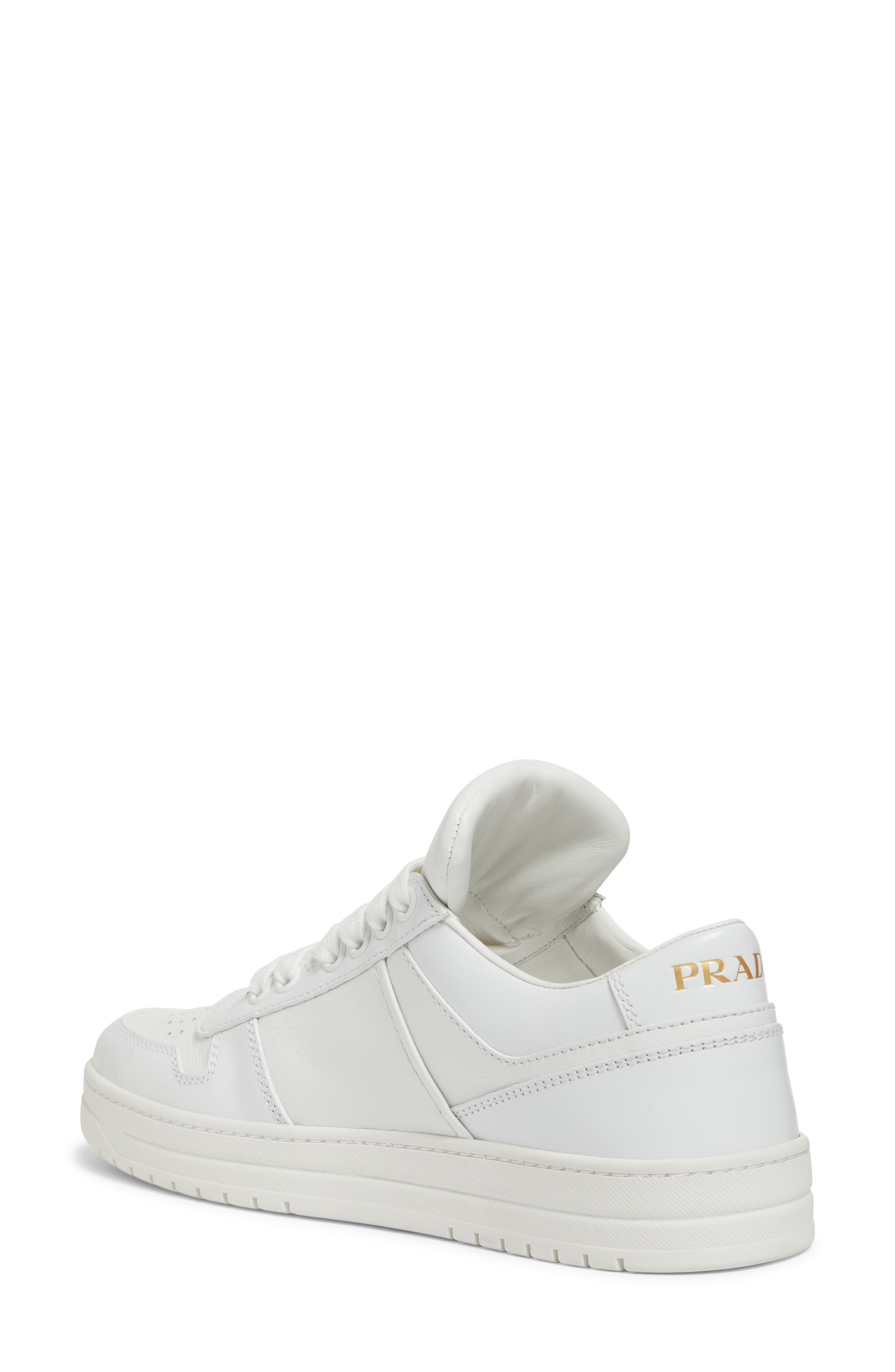 Prada Downtown Logo Low Top Sneaker, Alternate, color, 