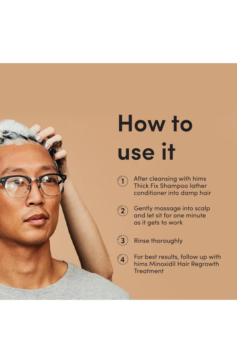 HIMS & HERS Thick Fix Conditioner Nourishing, Strengthening, Niacinamide Enriched Formula, Alternate, color, Beige