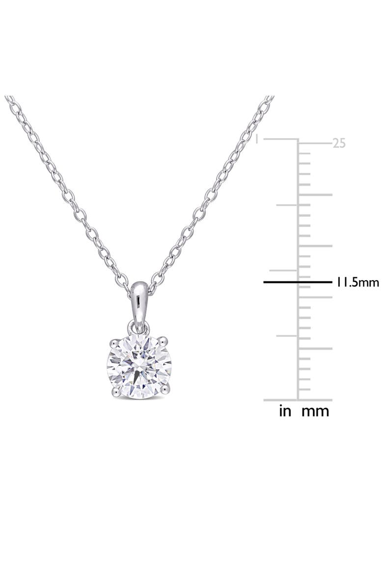 1ct DEW Moissanite Solitaire Necklace, Alternate, color, Sterling Silver