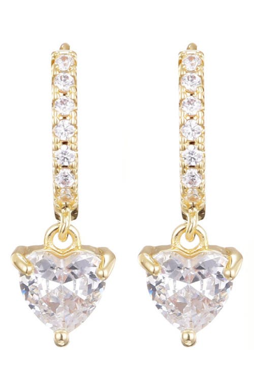 Adornia Heart Shape Cz Drop Earrings In Gold