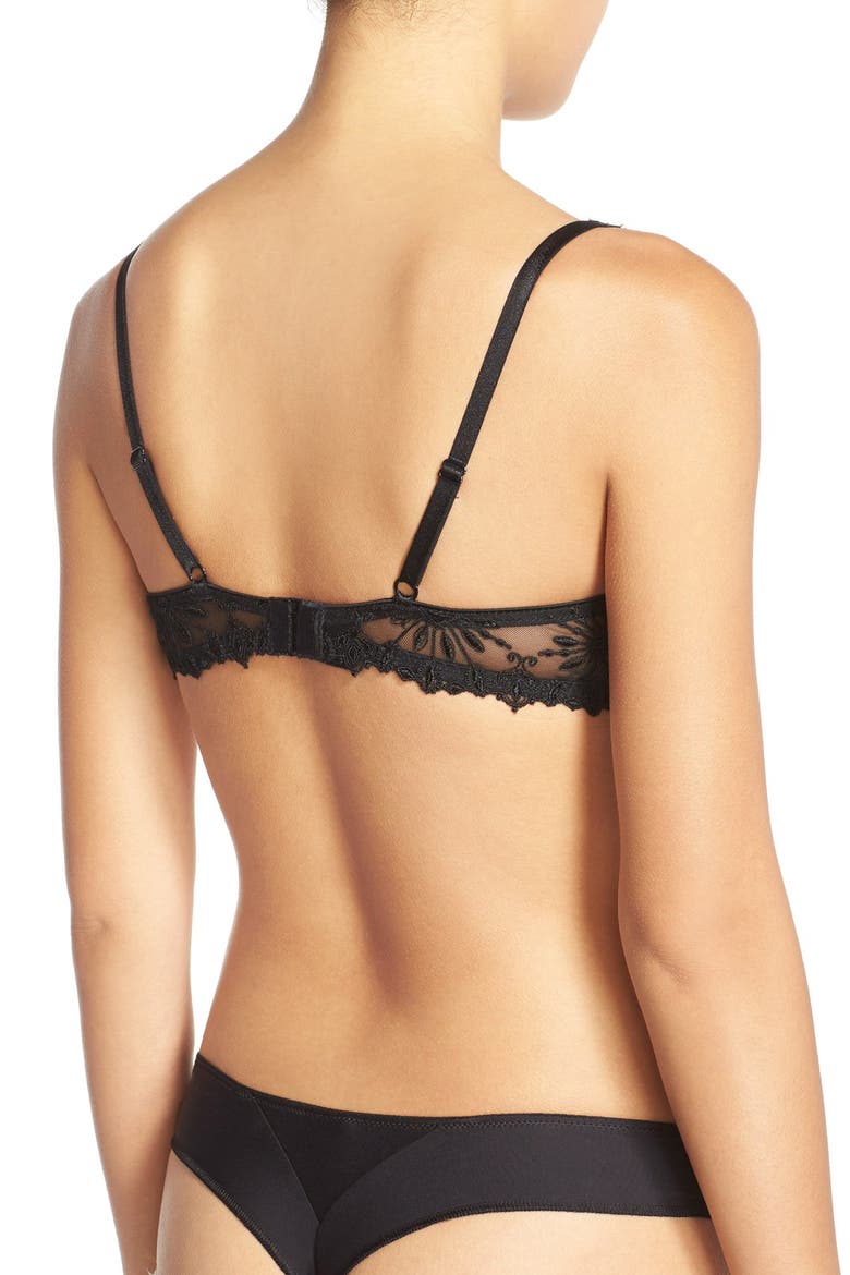 Intimates 'Vendôme' Underwire Demi Bra, Alternate, color, BLACK
