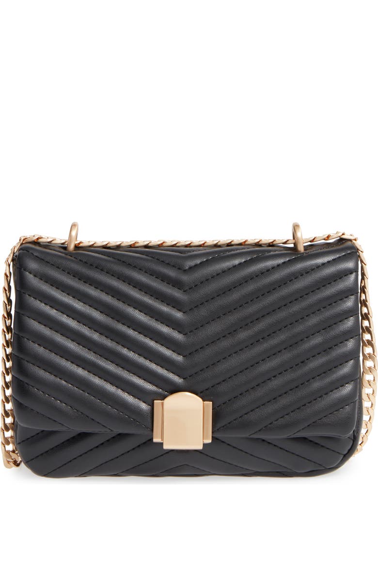 Topshop Quilted Crossbody Bag, Main, color,