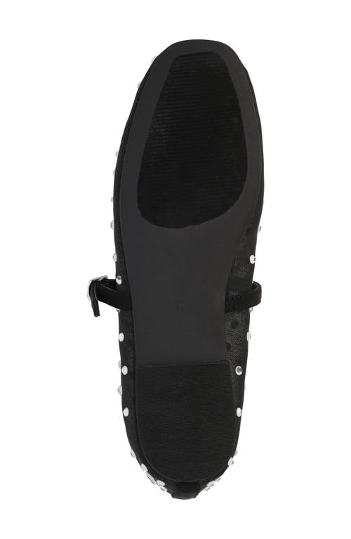 Mia Kerra Rhinestone Stud Ballet Flat In Black