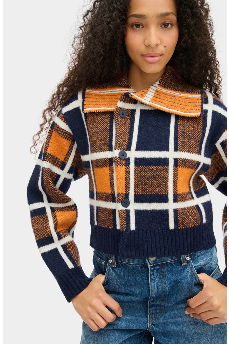 Carmen Plaid Knit Jacket, Alternate, color, MULTI