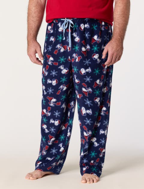 Big & Tall MJC Snoopy Let It Snow Fleece Lounge Pants
