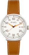 SIMPLIFY The 7100 Leather-Band Watch w/Date