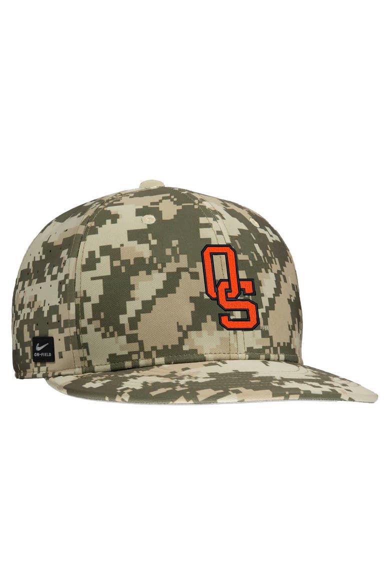 Men's Nike Digital Camo Oklahoma State Cowboys On-Field Baseball Performance Fitted Hat, Alternate, color, Camo