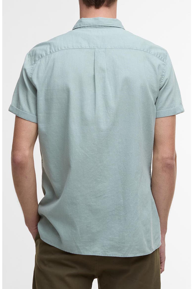 Nelson Garment Dye Cotton & Linen Camp Shirt, Alternate, color, PALE APPLE