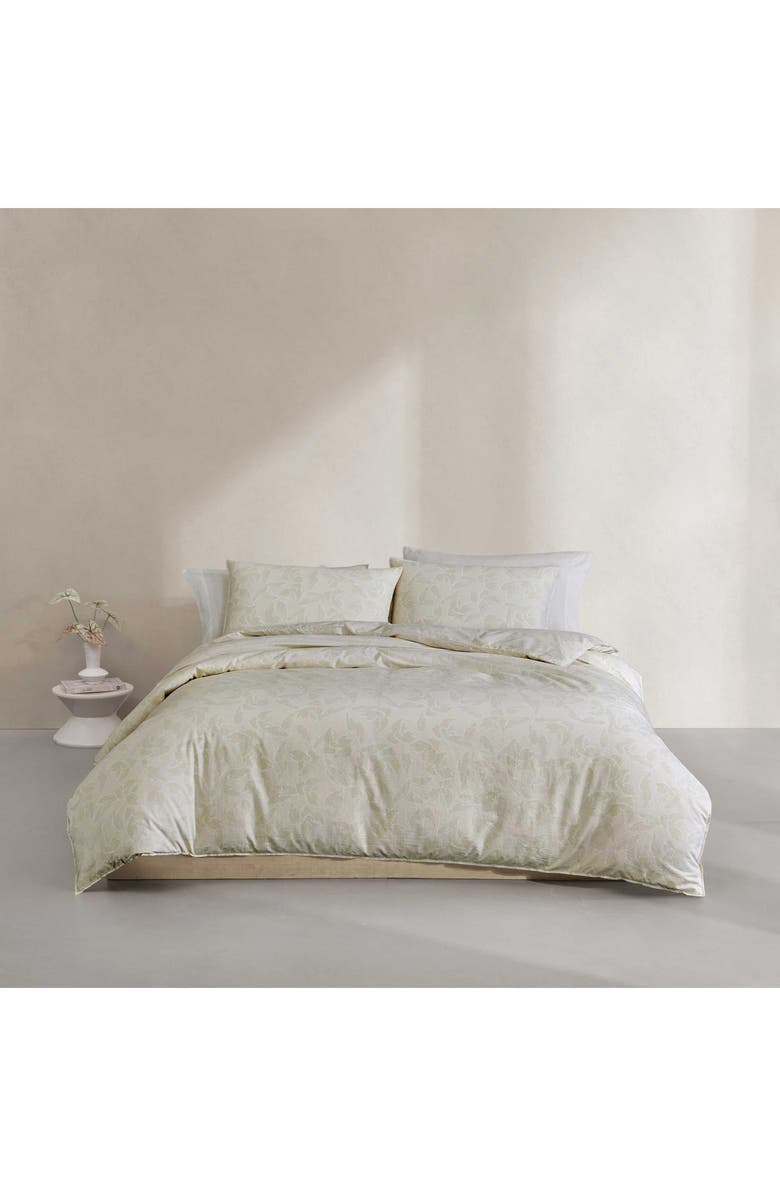 Calvin Klein Yellow Leaves 200 Thread Count Cotton Comforter & Shams Set, Alternate, color, Light / Medium Yellow