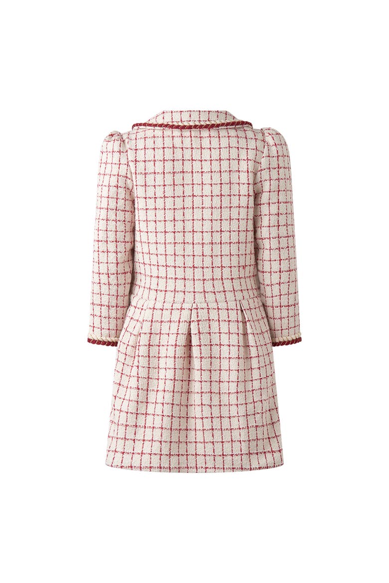 Check Tweed Dress, Alternate, color, Red