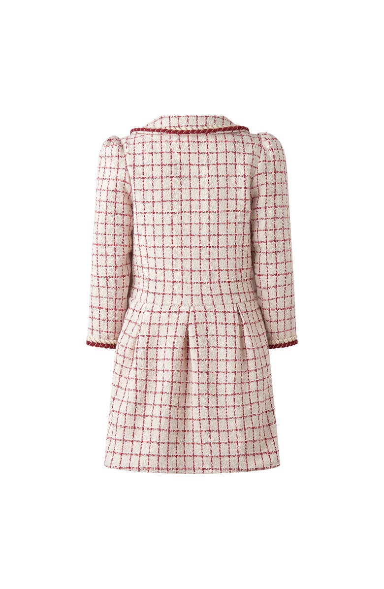 Rachel Riley Check Tweed Dress, Alternate, color, Red