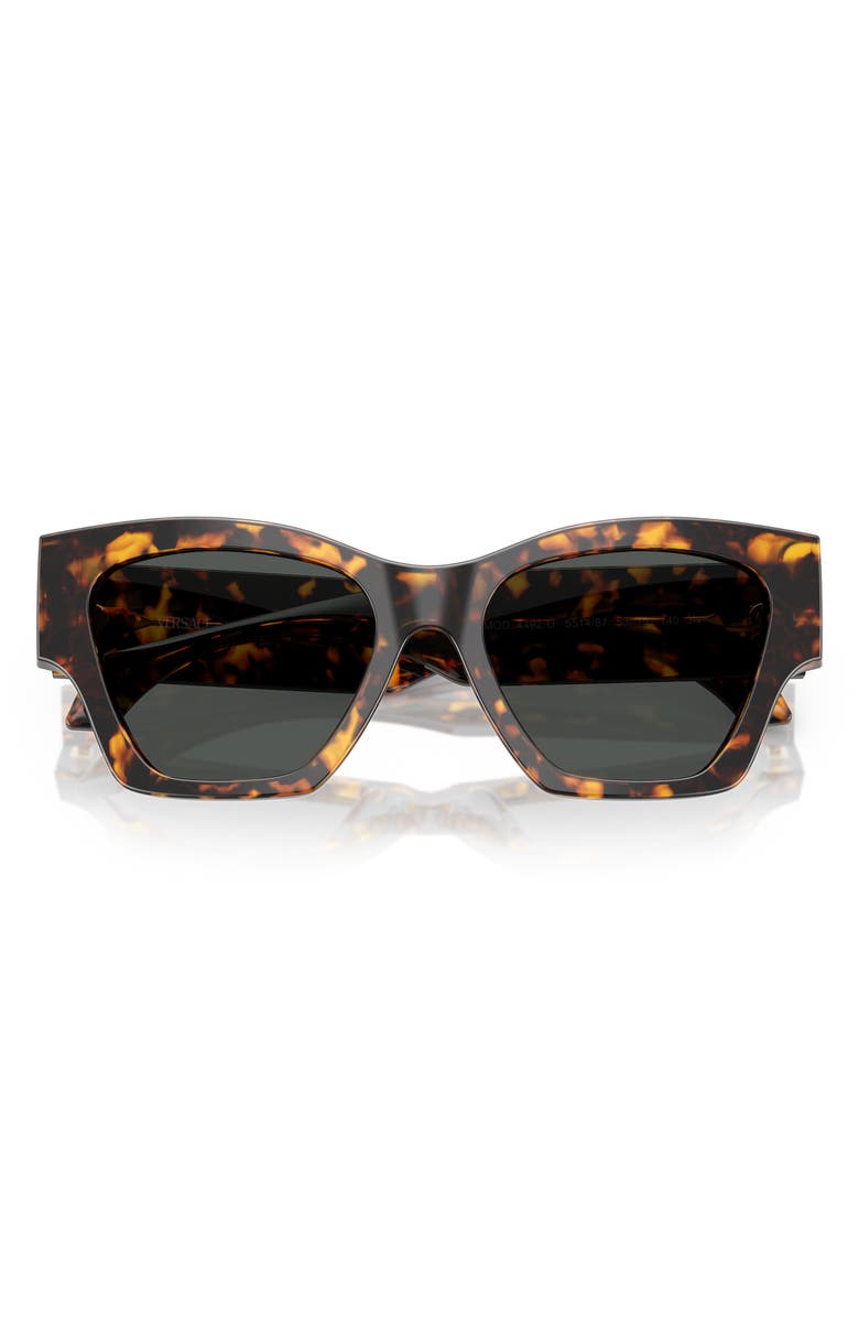 Versace 53mm Square Sunglasses, Alternate, color, Havana Tortoise / Dark Grey