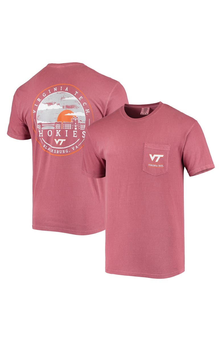 IMAGE ONE Men's Maroon Virginia Tech Hokies Circle Campus Scene T-Shirt, Main, color,