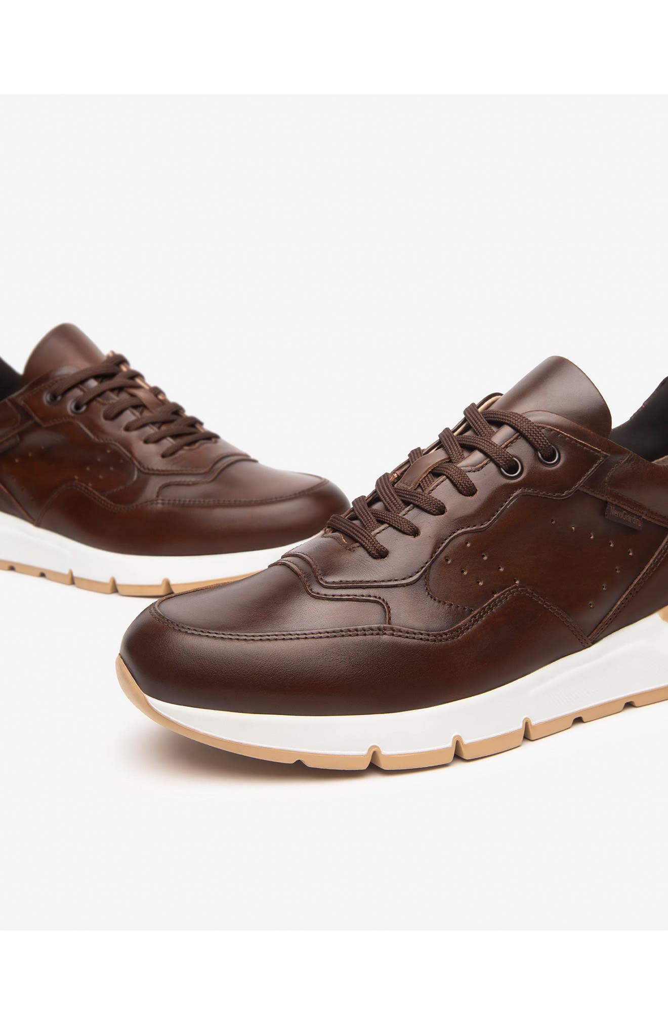 NeroGiardini Low Top Sneaker, Alternate, color, Chocolate