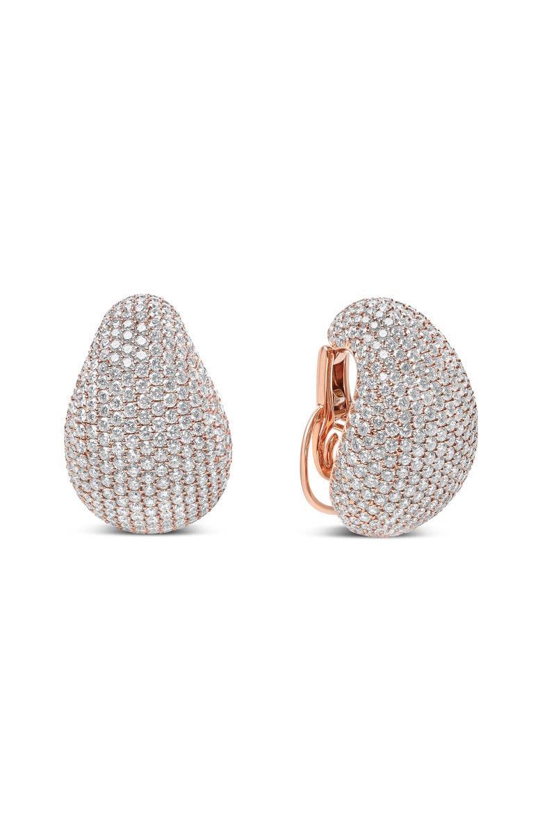 Haus of Brilliance 18K Rose Gold 13 1/5 Cttw Diamond Sculptural Design Earrings, Main, color, Pink