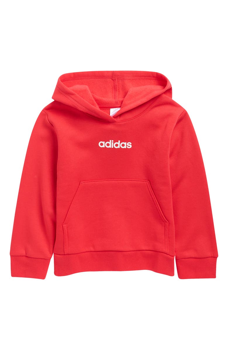adidas Kids' Logo Fleece Graphic Hoodie, Main, color, B Red