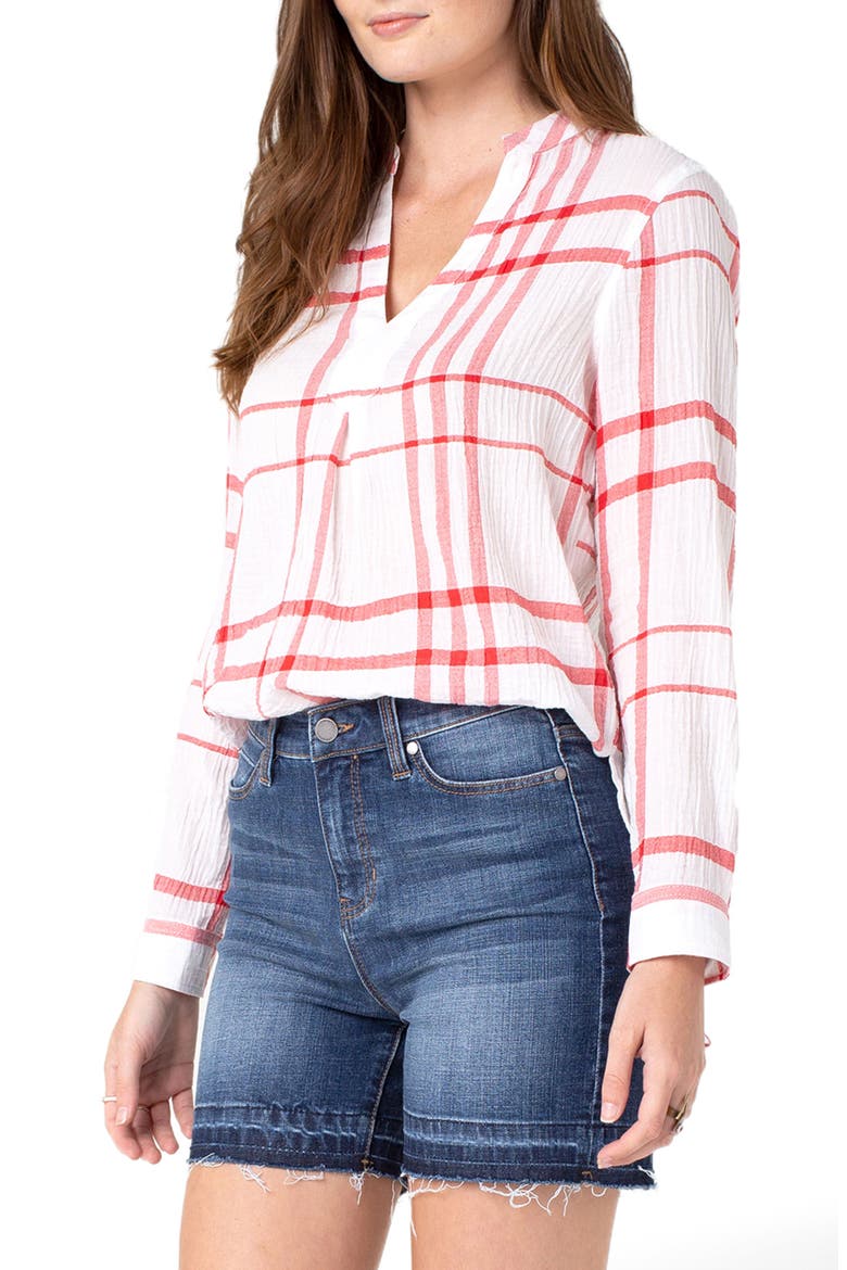 Plaid Shirt, Alternate, color, RED/ WHITE PLAID