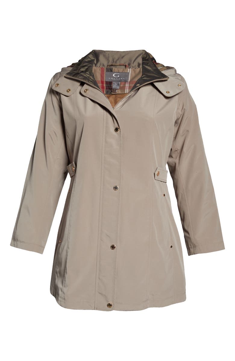 Gallery Water Resistant Rain Jacket, Alternate, color, Taupe