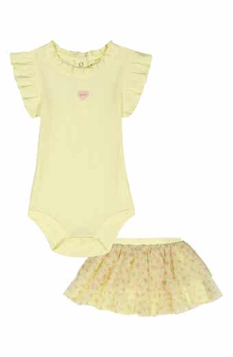 Juicy Couture Ruffle Bodysuit & Mesh Skirt Set