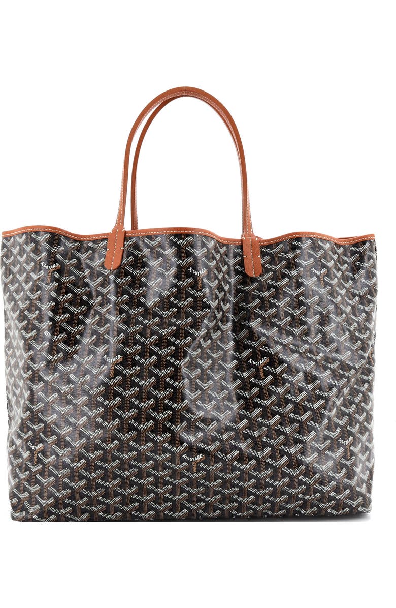 Pre-Owned Goyard Saint Louis Tote Coated Canvas GM, Main, color, Black