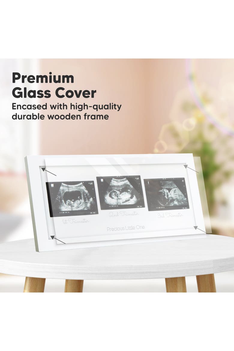 Trio Baby Sonogram Frame, Alternate, color, Alpine White