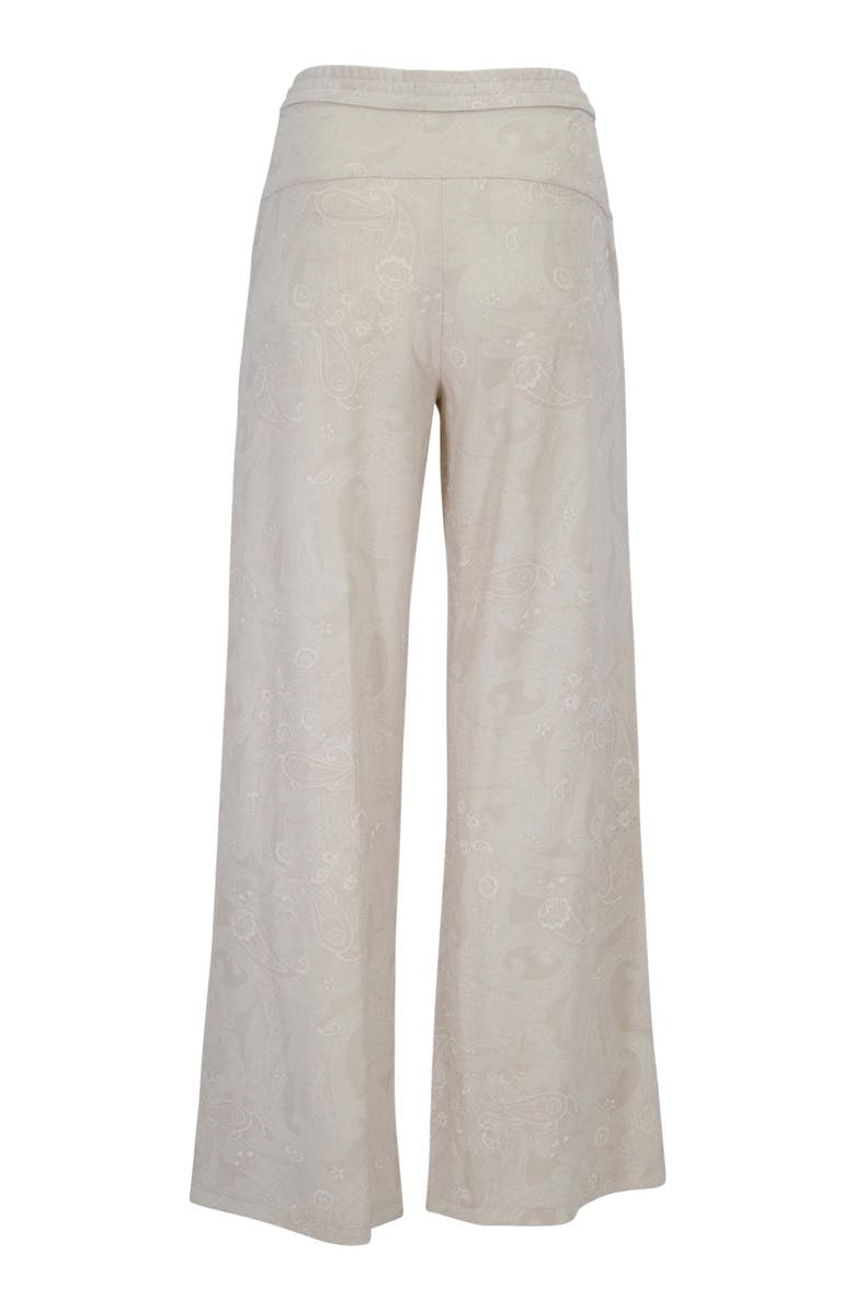 Lords of Harlech Paisley Explosion Womens Wide-leg Pant, Alternate, color, Paisley Explosion Ivory