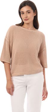 Equipment Mesh Elbow Sleeve Sweater