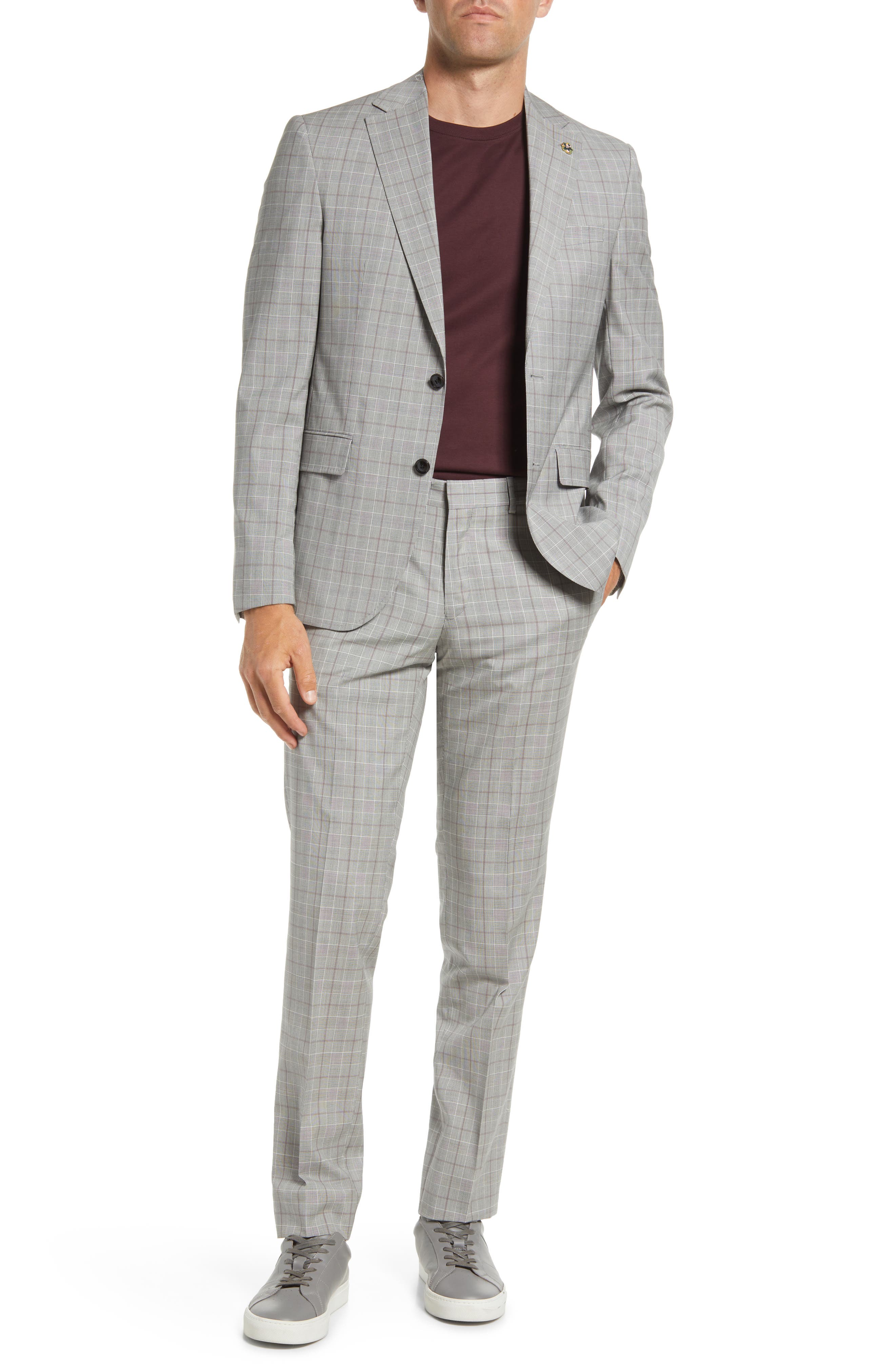 Ted Baker London Roger Extra Slim Fit Plaid Wool Suit (Men) | Nordstromrack
