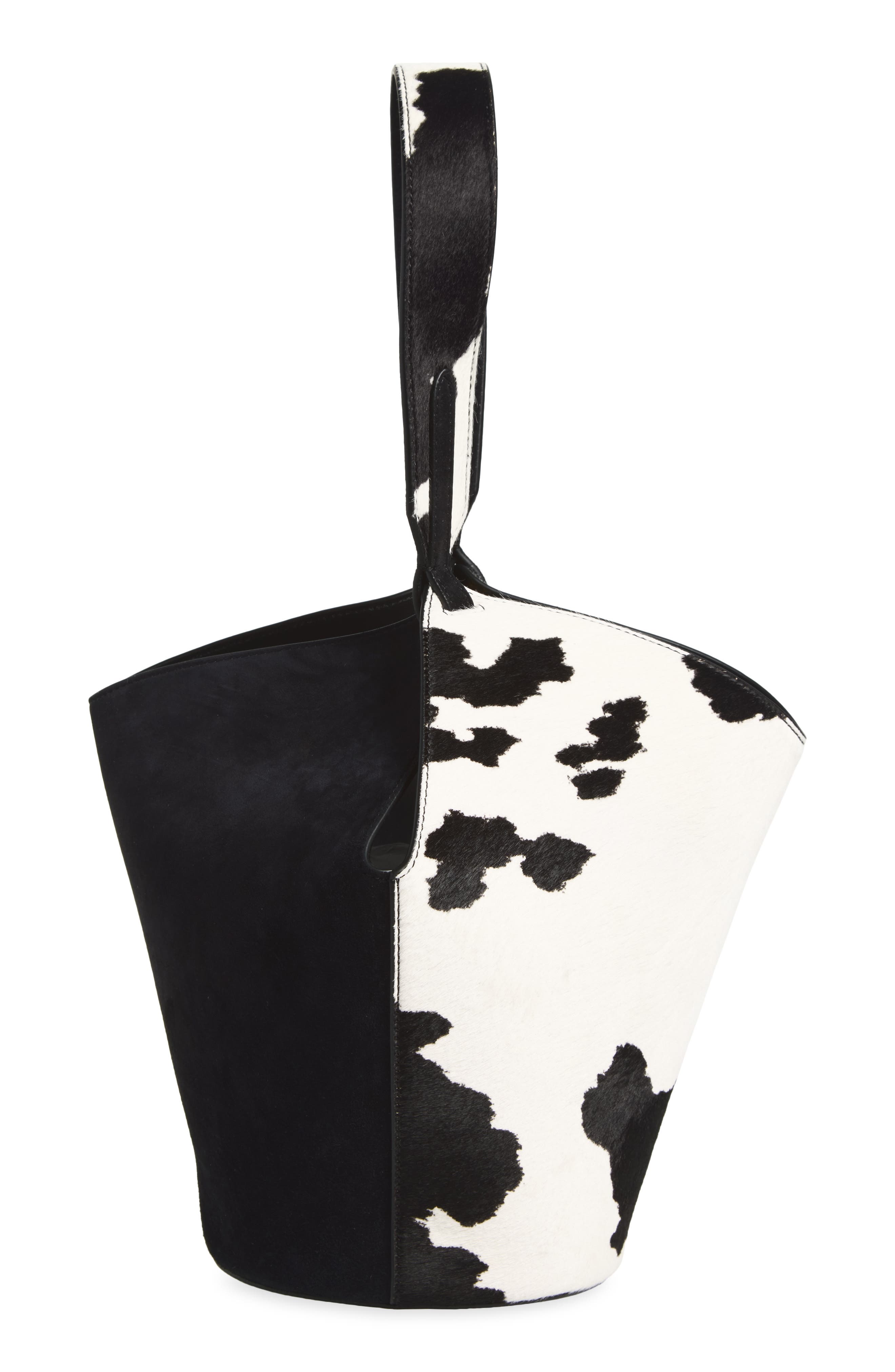 Lotus Mini Calf Hair Tote, Alternate, color, NATURAL