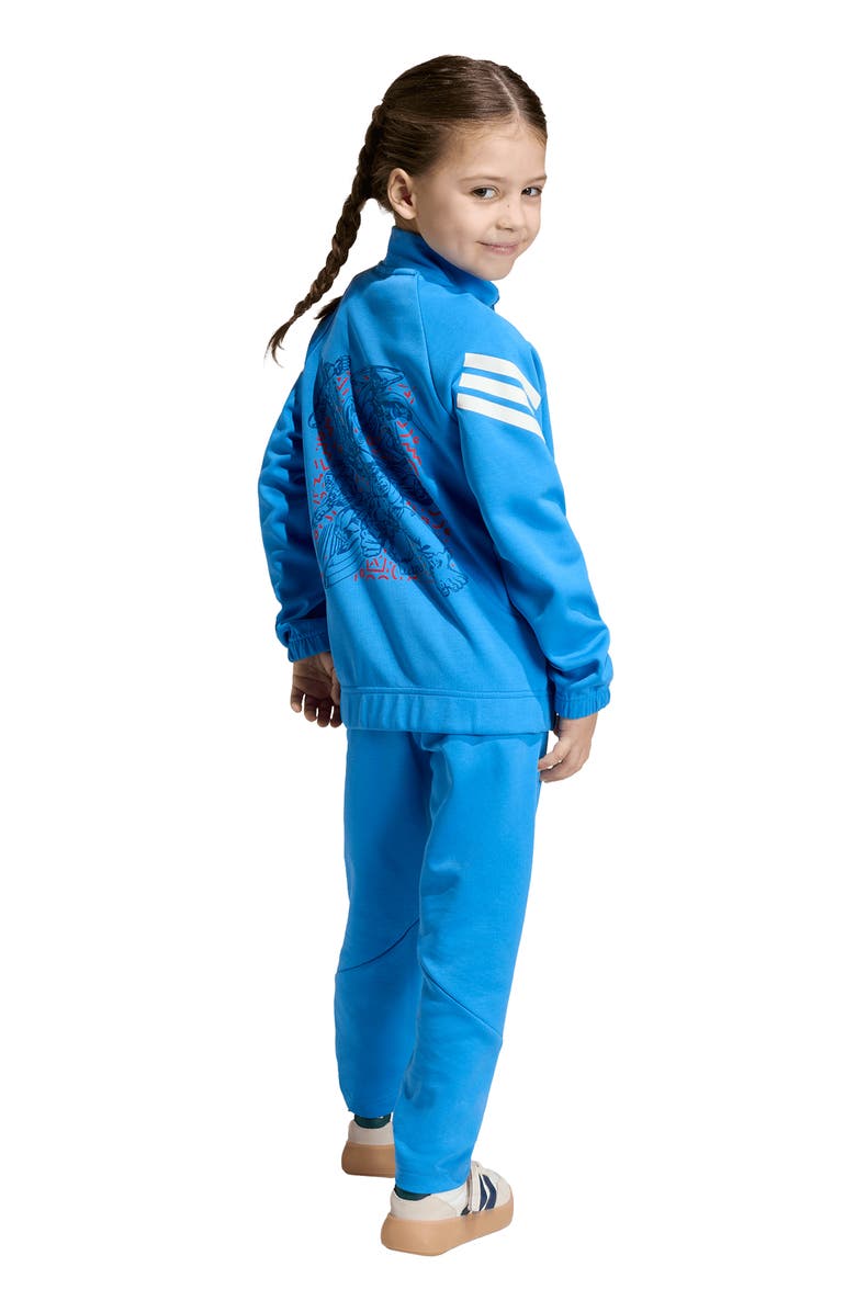 adidas Originals x Kids' Marvel Avengers Track Jacket & Pants Set, Alternate, color, Ray Blue/ Off White
