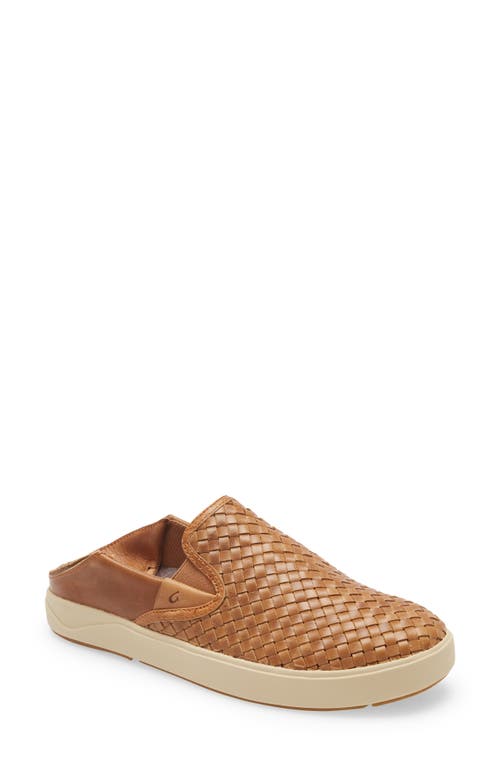 Olukai Lae'ahi Lauhala Woven Leather Shoe In Brown
