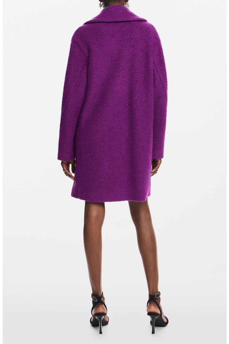 Amberes Double Breasted Bouclé Coat, Alternate, color, PURPLE