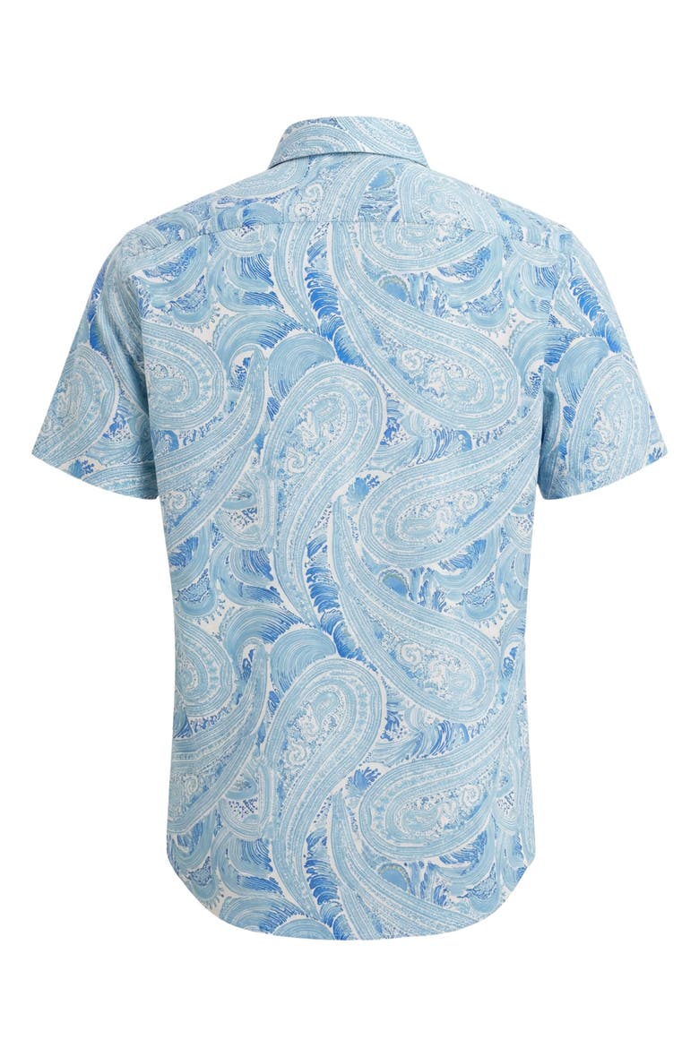 Marakesh Paisley Mens Short Sleeve Shirt, Alternate, color, Marakesh Paisley Teal