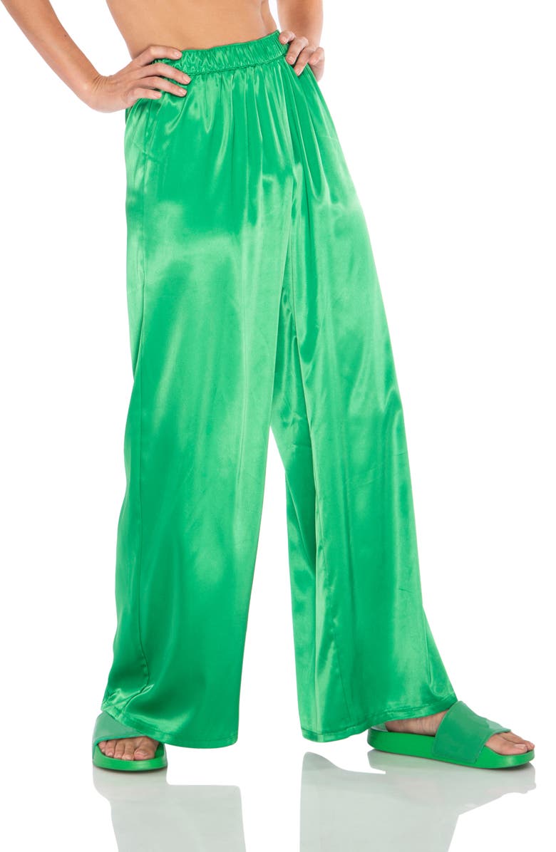 AFRM Calla Satin Wide Leg Pants, Alternate, color,