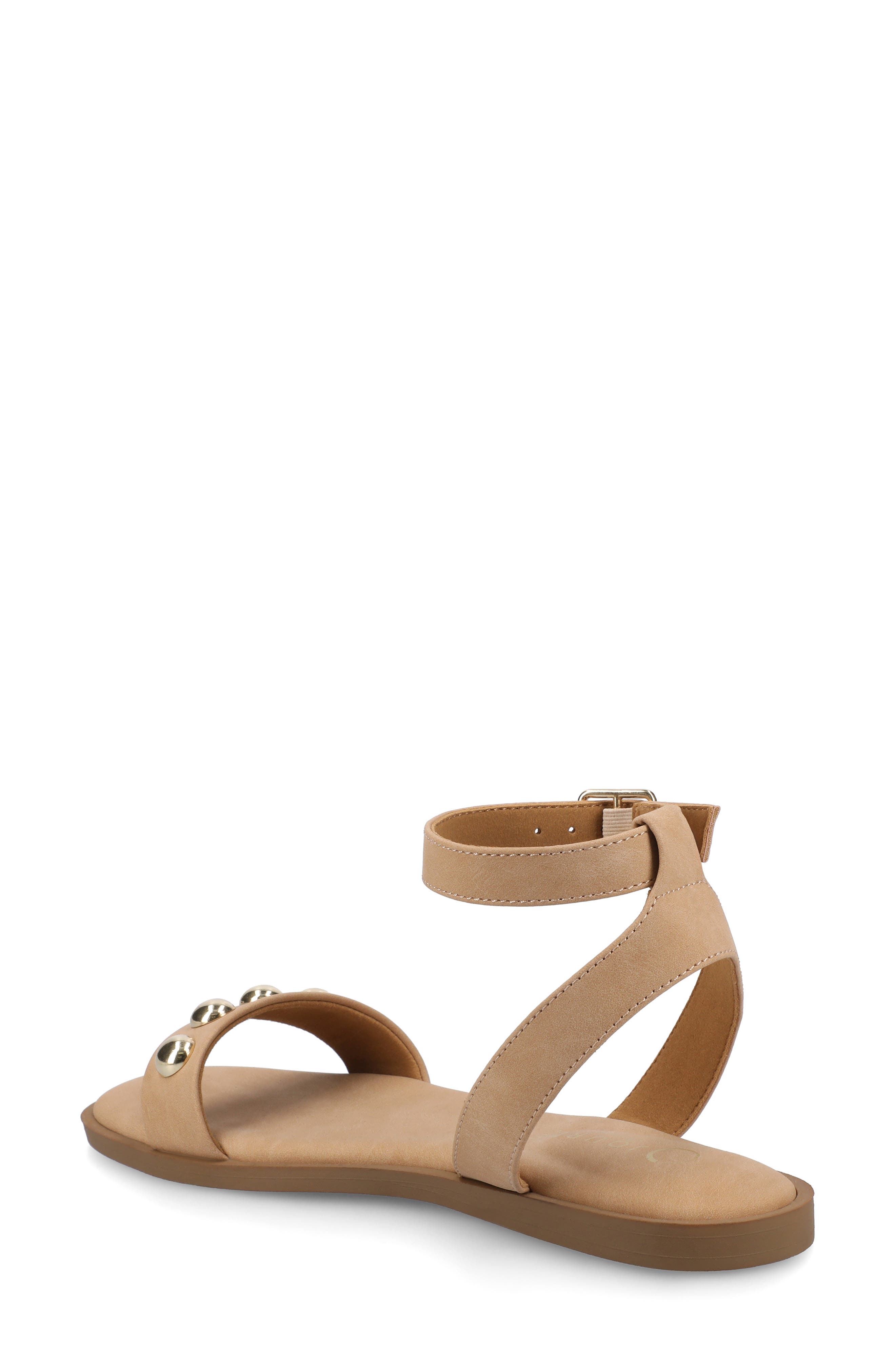 Primrose Studded Sandal, Alternate, color, TAN NUBUCK
