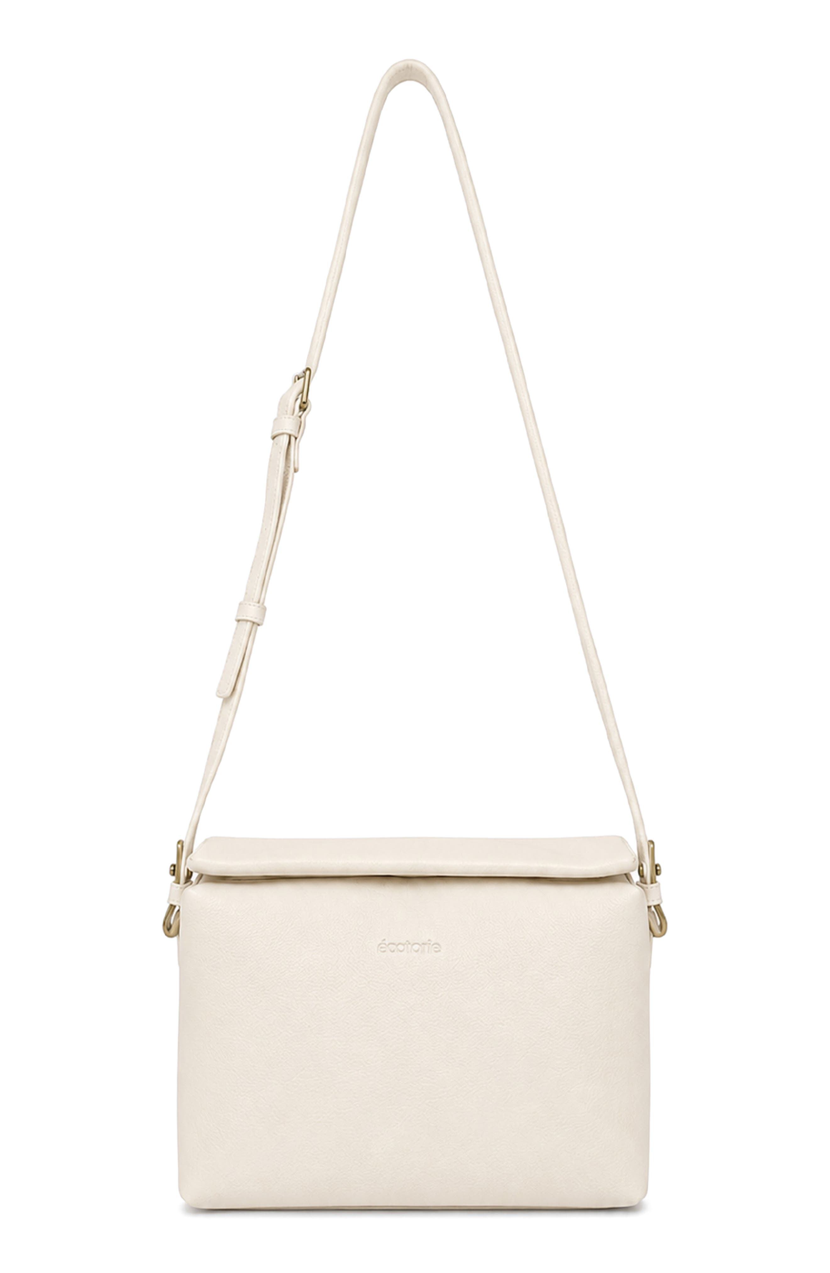 Agnes Leather Crossbody Bag, Main, color, WARM WHITE