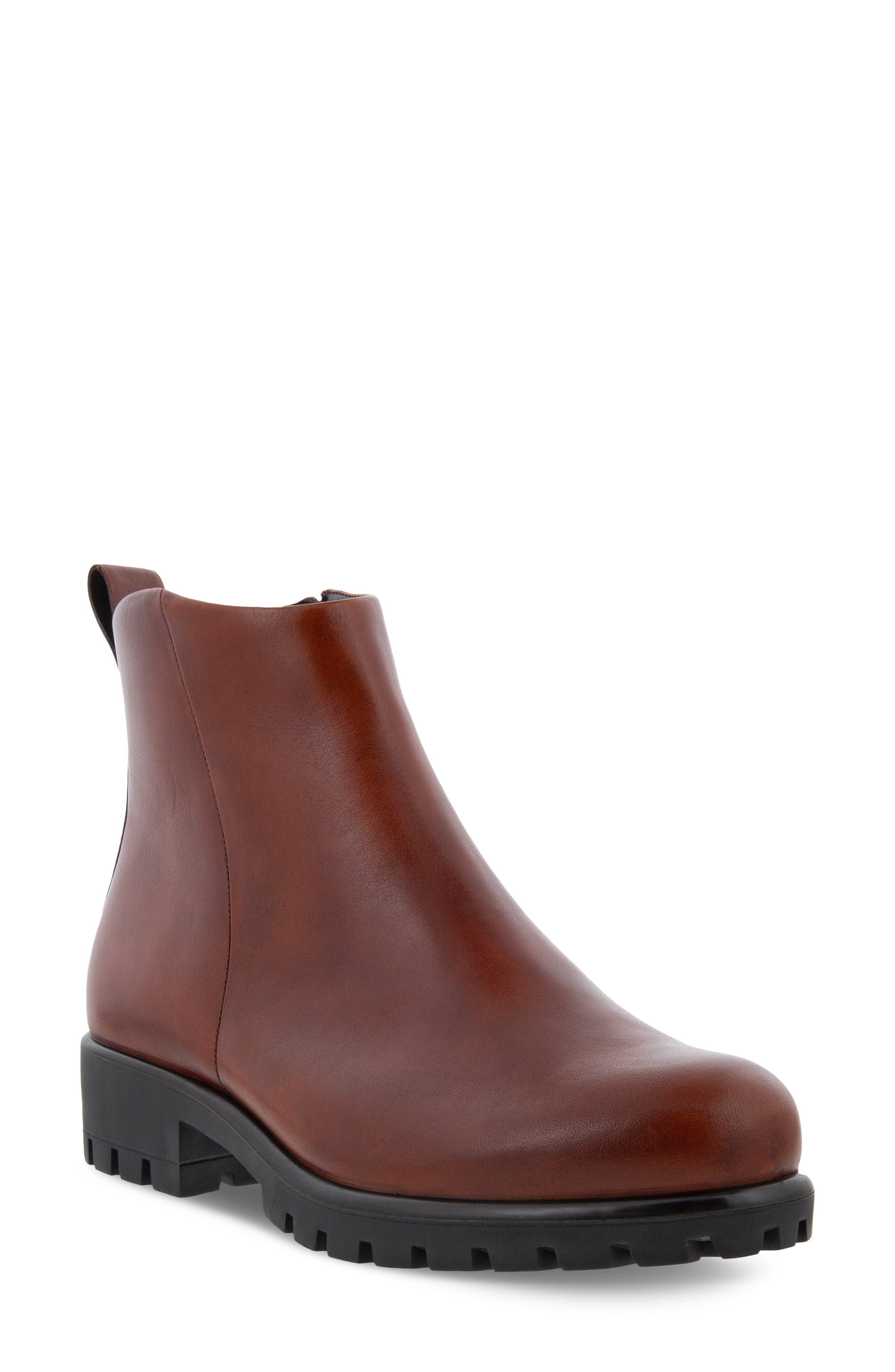 Modtray Water Resistant Ankle Boot, Main, color, COGNAC