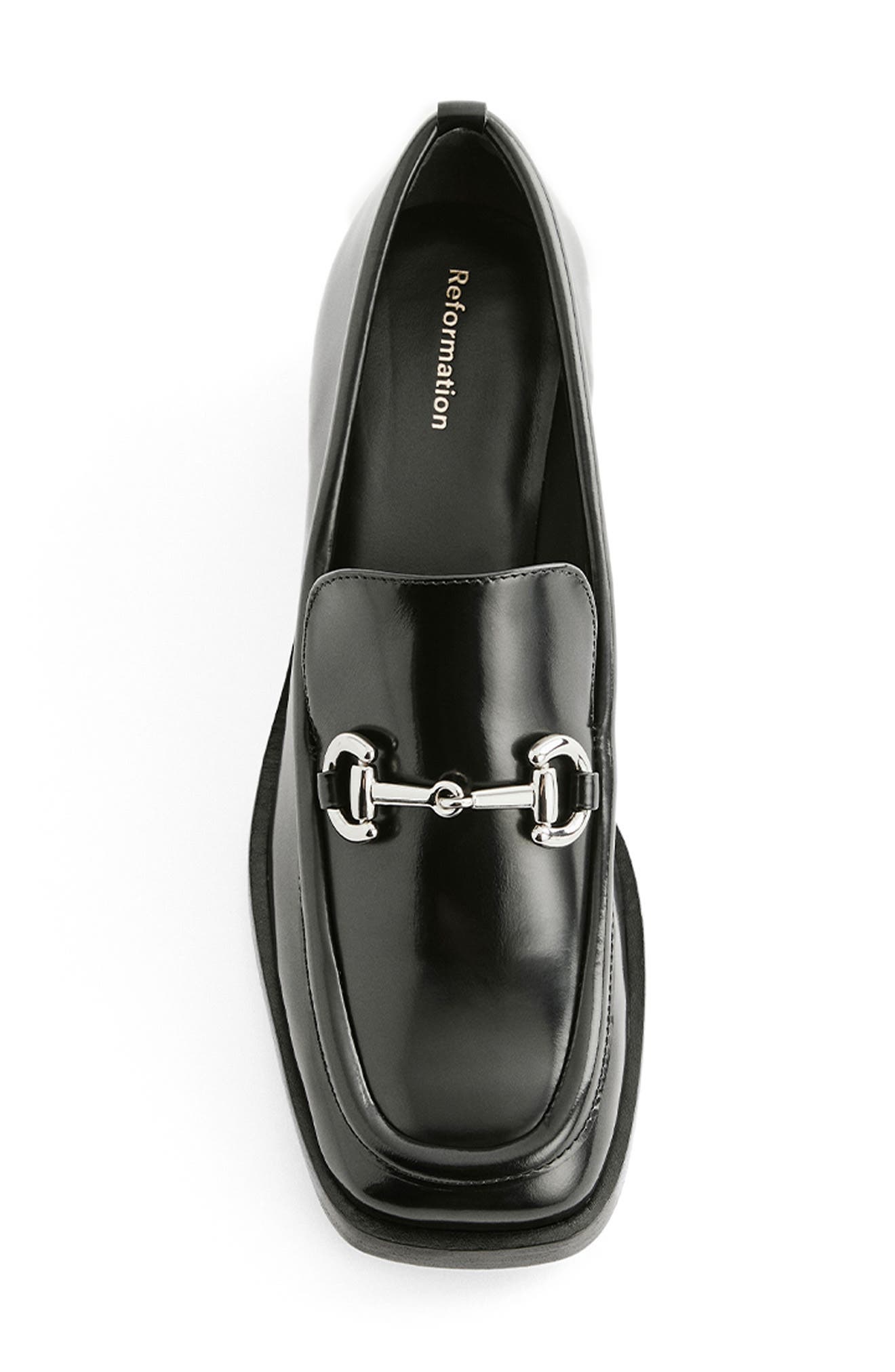 Reformation Noah Flare Heel Loafer, Alternate, color, 