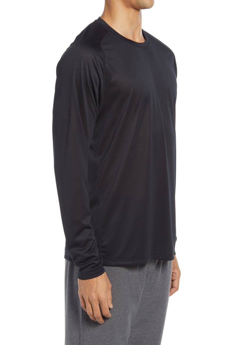 Men's Performance Long Sleeve T-Shirt, Alternate, color, BLACK
