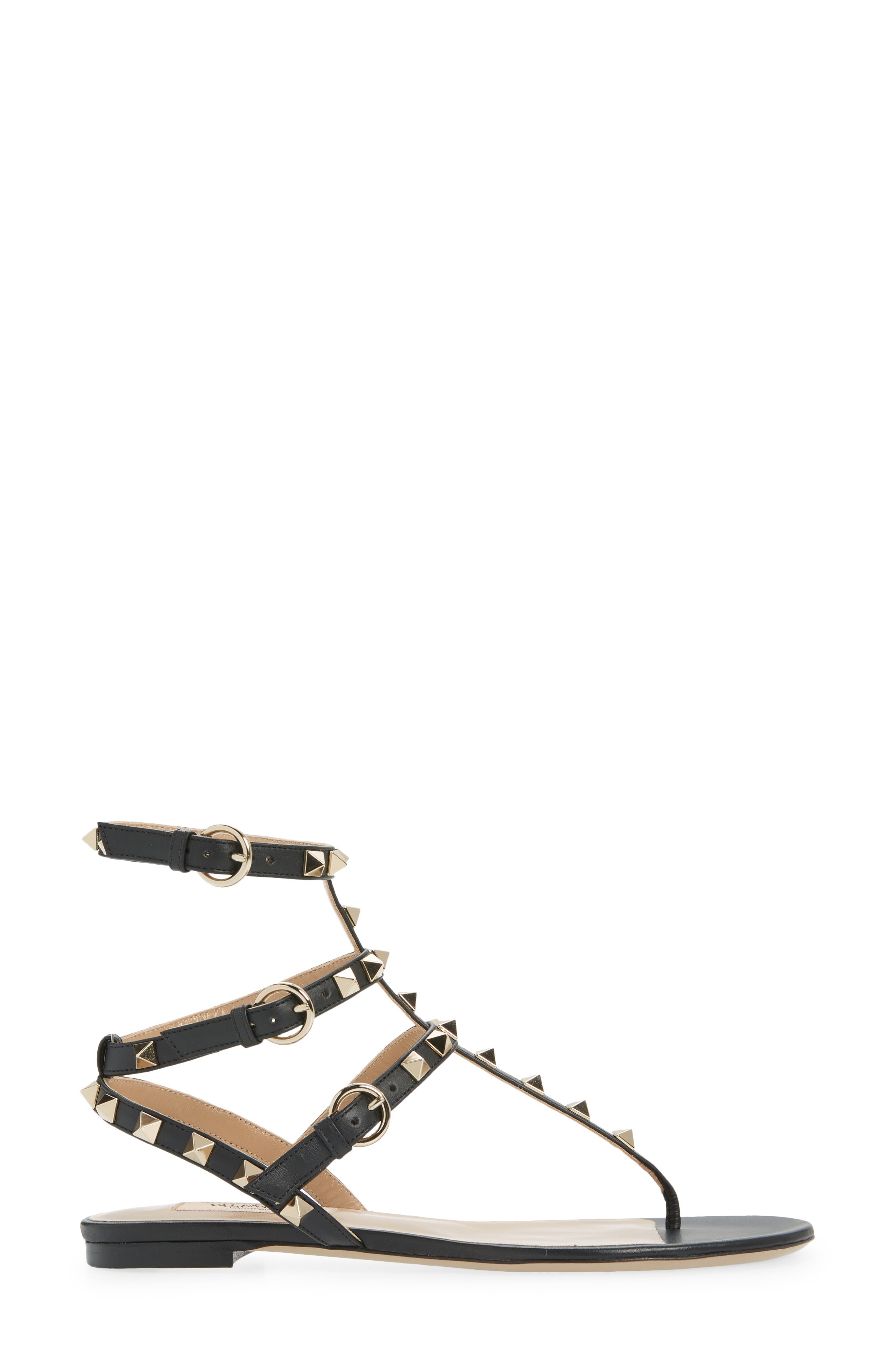 Valentino Garavani Rockstud Cage Sandal, Alternate, color, 