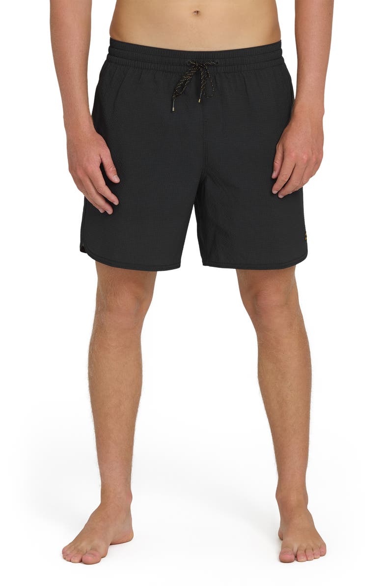Billabong Reform Layback Swim Trunks, Main, color, Black