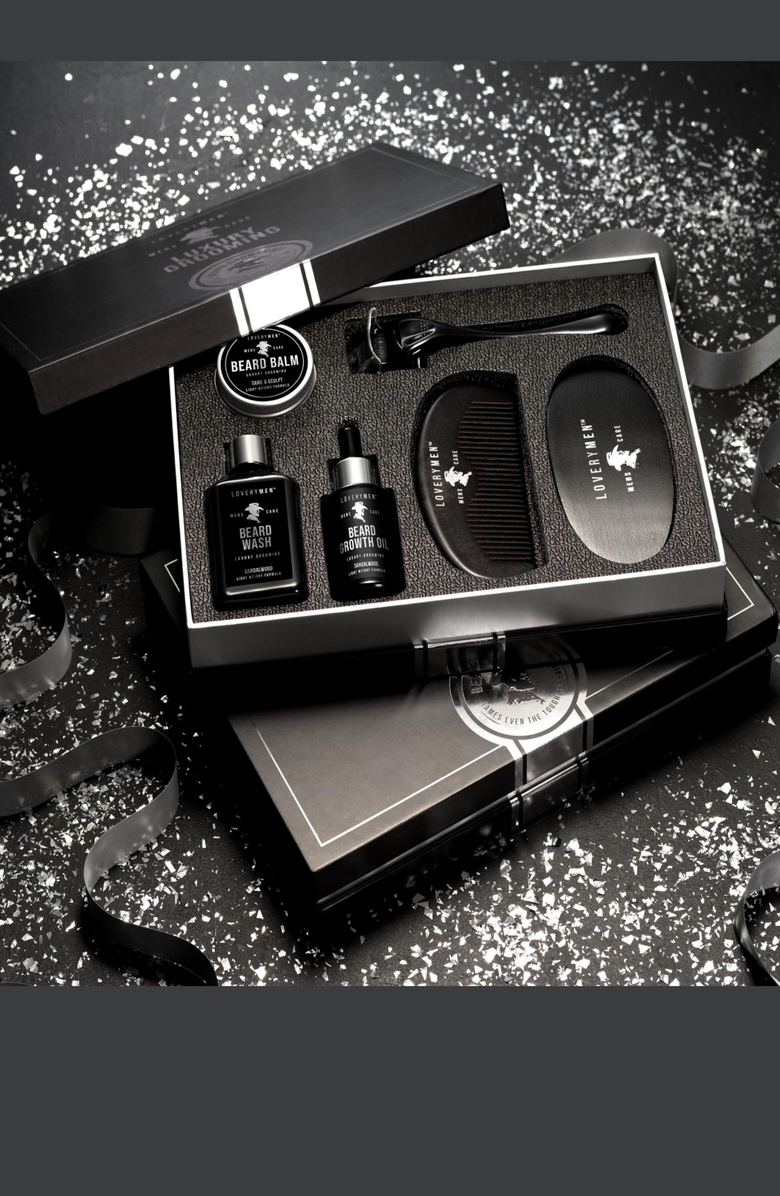 Lovery 8 Piece Sandalwood Mens Grooming Gift Set, Alternate, color, NO COLOR